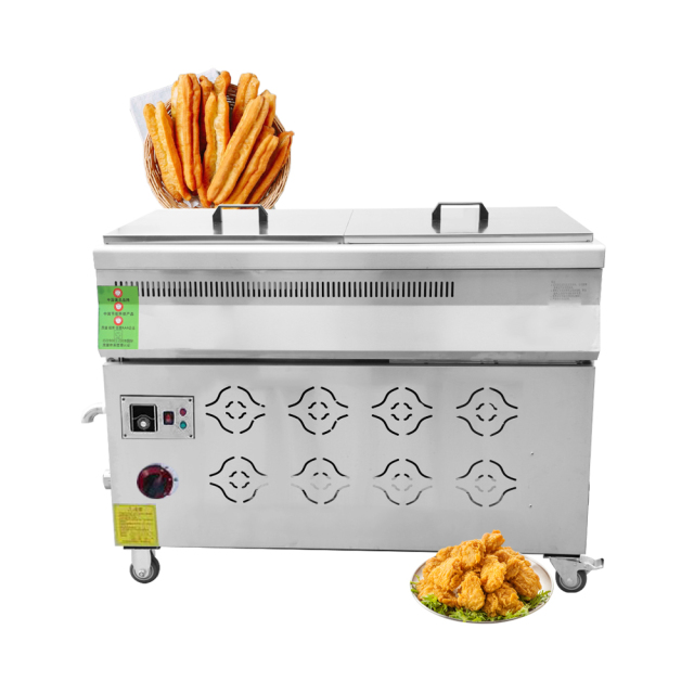 110l Gas Deep Fryer Automatic Oil Water Separator Continuous Frying Potatoes Churros Fryer