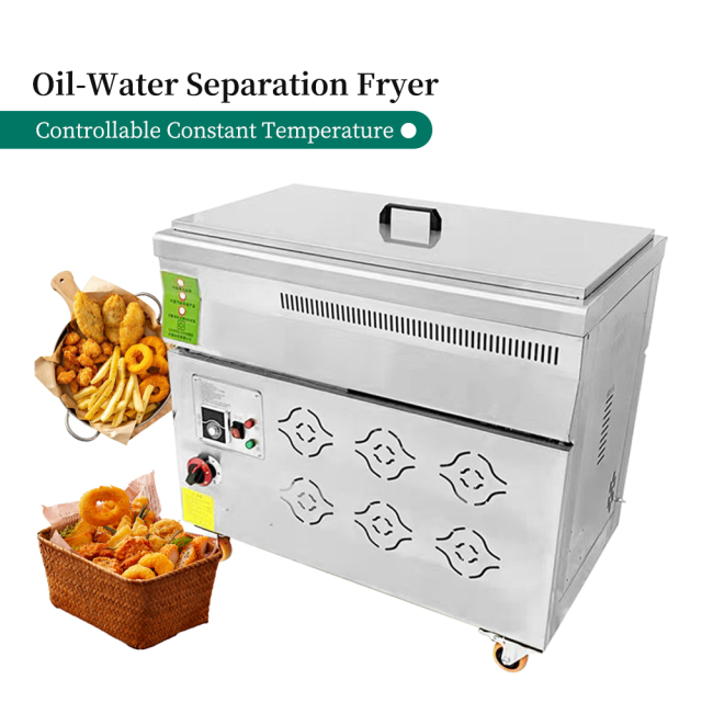 55l Automatic Gas Free Standing Deep Fryer With Oil Water Separator System Commercial Industrial Pressure Fryer