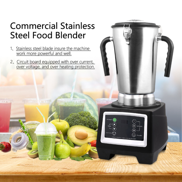 Digital Electric Timing Ice Smoothie Juicer Food Blender Machine Industrial Commercial 1 Gallon Heavy Duty Blender