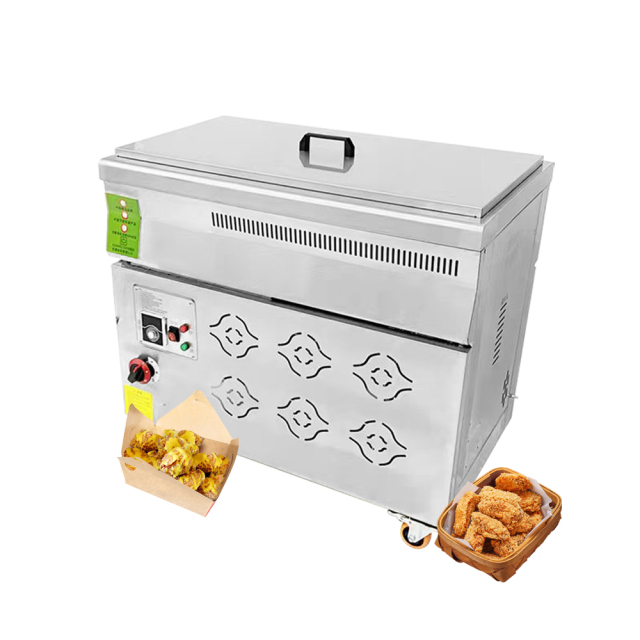55l Automatic Gas Free Standing Deep Fryer With Oil Water Separator System Commercial Industrial Pressure Fryer