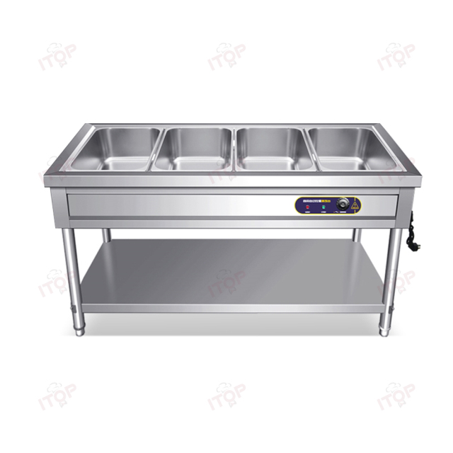 Electric Food Steam Table Buffet Food Warmer 3/4/5/6 pan Vertical Insulation Bain Marie 4*1/1GN Pan