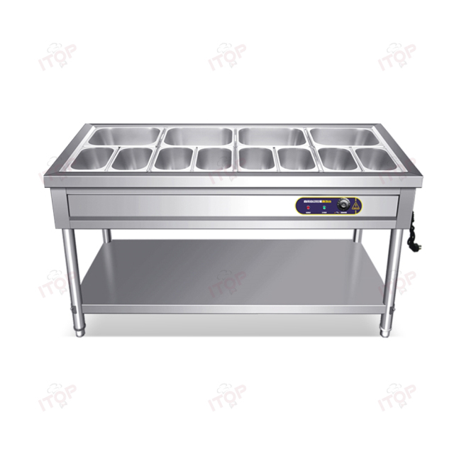 Electric Food Steam Table Buffet Food Warmer 3/4/5/6 pan Vertical Insulation Bain Marie 4*1/1GN Pan
