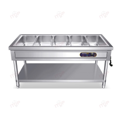Commercial Catering Electric Stainless Steel Mult-slots Tank Buffet Food Container Bain Marie With Thermostat 5*1/1GN Pan
