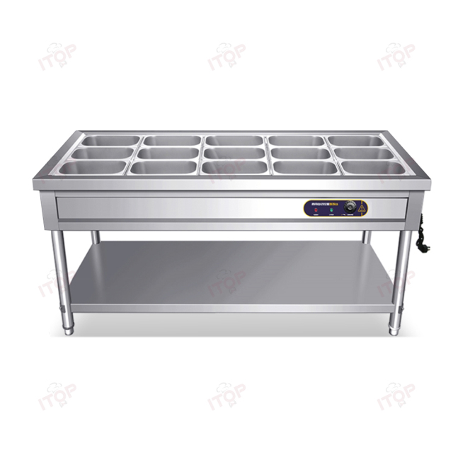 Commercial Catering Electric Stainless Steel Mult-slots Tank Buffet Food Container Bain Marie With Thermostat 5*1/1GN Pan