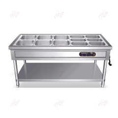 Commercial Catering Electric Stainless Steel Mult-slots Tank Buffet Food Container Bain Marie With Thermostat 5*1/1GN Pan