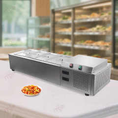Commercial Tabletop Two Modes Cooling and Heating Electric Stainless Steel Restaurant Food Warmer Cooler Bain Marie