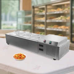 Commercial Tabletop Two Modes Cooling and Heating Electric Stainless Steel Restaurant Food Warmer Cooler Bain Marie