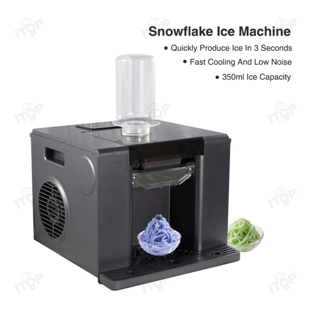 220v 110v 60kg/day 350ml Hopper Electric Bingsu Shaved Ice Machine Home Desktop Snowflake Ice Maker