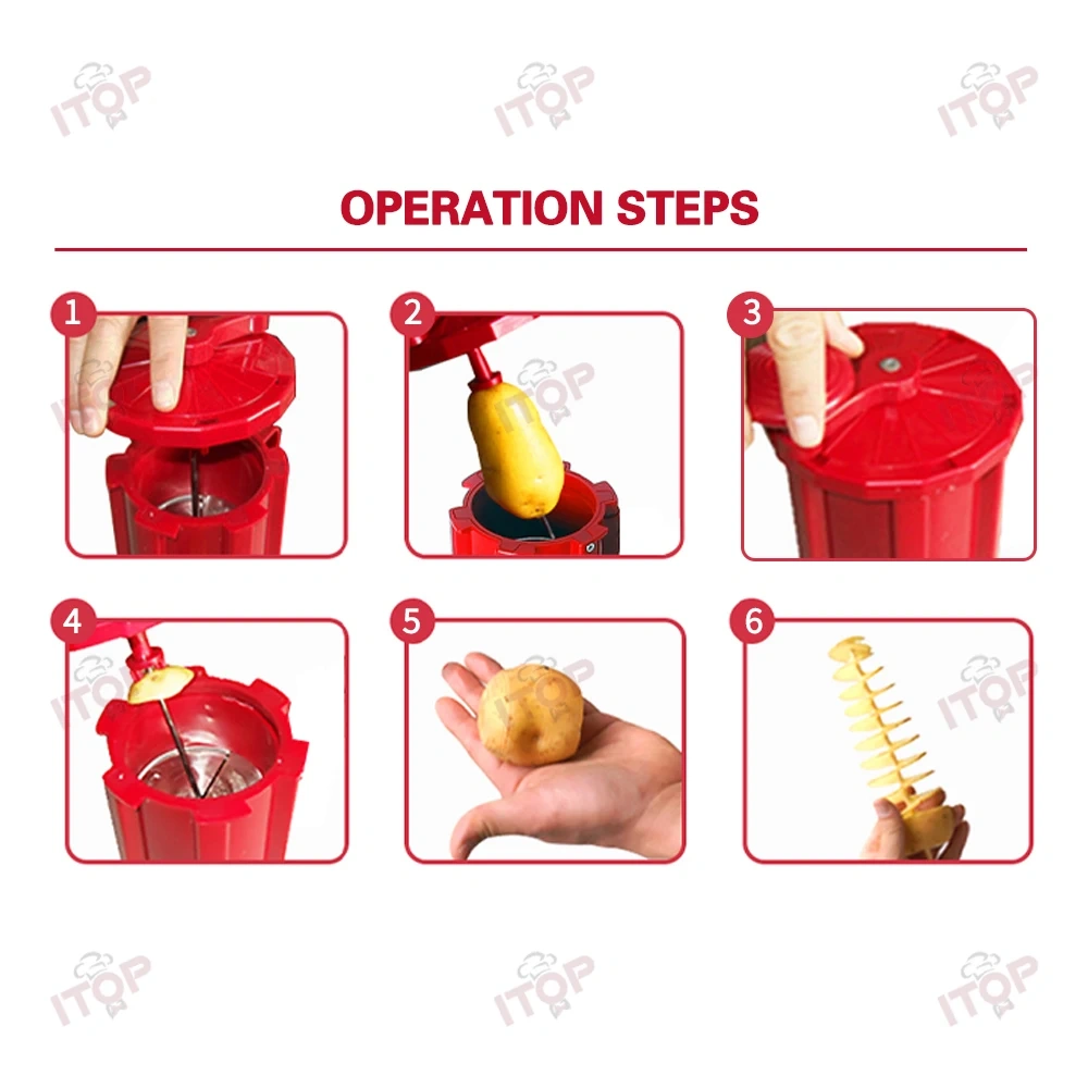 Potato Chip Stick Cutter Artistic Multifunctional Electric Tornado Potato Cutter Potato Spiral Machine