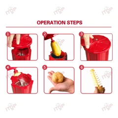 Potato Chip Stick Cutter Artistic Multifunctional Electric Tornado Potato Cutter Potato Spiral Machine