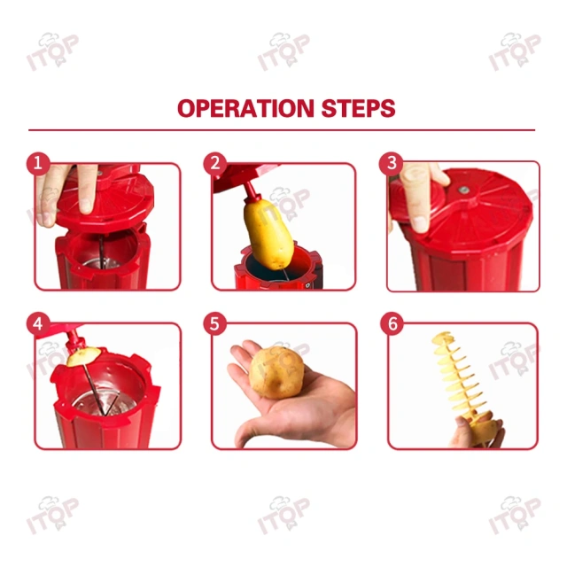 Potato Chip Stick Cutter Artistic Multifunctional Electric Tornado Potato Cutter Potato Spiral Machine