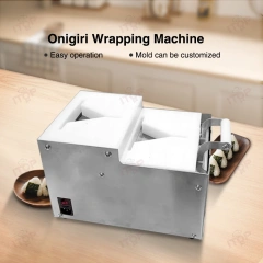 Easy Operation Sushi Onigiri Triangle Rice Ball Forming Machine and Packing Machine