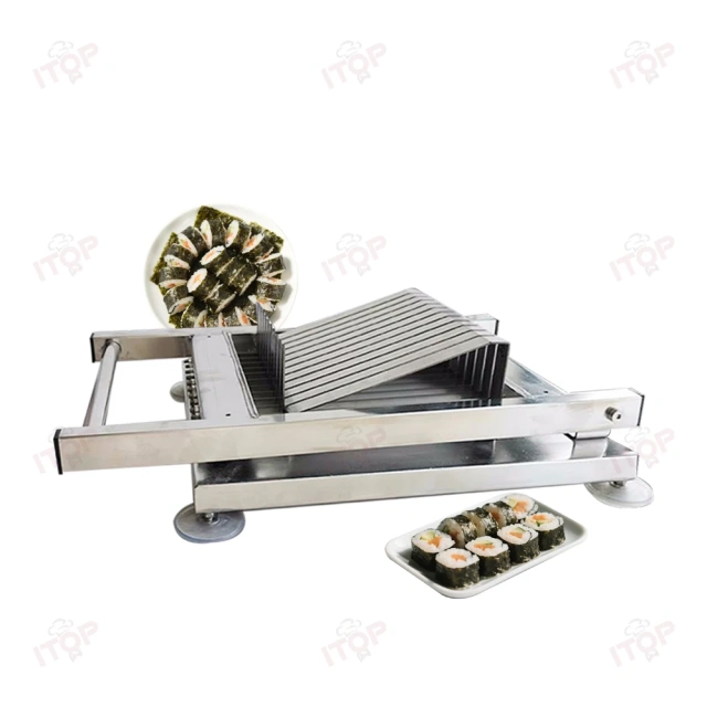 Food Grade Stainless Steel Blade Arm Sushi Rolls Slicer Manual Sushi Roll Cutter Slicing Machine