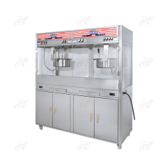 Commercial Automatic Electric Popcorn Making Machine 16oOz 32Oz Double Capacity Free Standing  With Cabinet Oil Pump