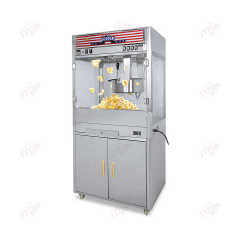 Commercial Automatic Electric Popcorn Making Machine 16oOz 32Oz Double Capacity Free Standing  With Cabinet Oil Pump
