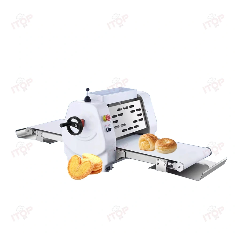Electric Compact Countertop Mini Small Roll Tabletop Dough Sheeter Machine Bench Top Benchtop Potable Dough Pastry Sheeter