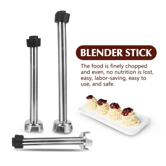 Commercial Stainless Steel Blender Stick 200mm/250mm/300mm/400mm/500mm for Handheld Immersion Blender Food Mixers