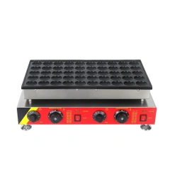 Commercial Dorayaki Waffle Making Machine Multifunctional Dutch Pancakes Maker 50 Holes Mini Pancake Maker