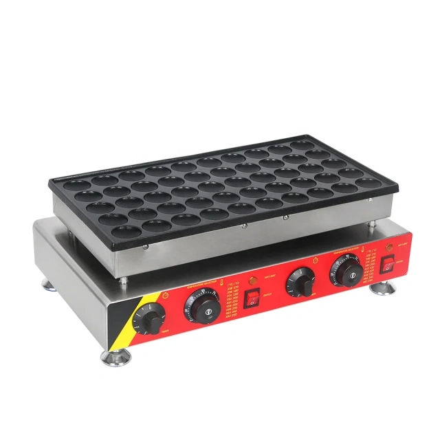 Commercial Dorayaki Waffle Making Machine Multifunctional Dutch Pancakes Maker 50 Holes Mini Pancake Maker