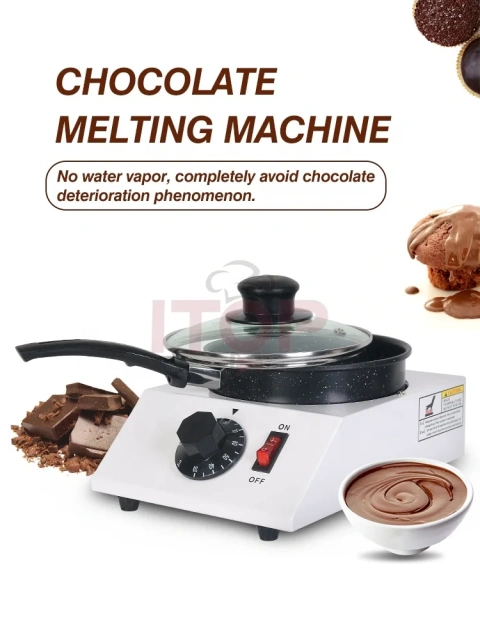 1.25kg Pan Electric Chocolate Melting Pot Professional Electric Wax Melt Warmer Party Household Chocolate Fondue Melter