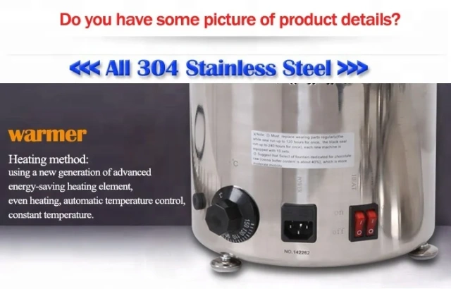 DHC6F Commercial Chocolate Fountain 6 Layers Full 304 stainless Steel Body