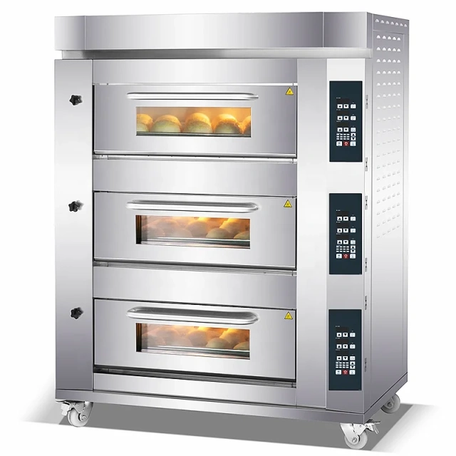 1/2/3 Decks Professional Bread Deck Oven Commercial Gas Bakery Cake Deck Oven Industrial Baking Oven