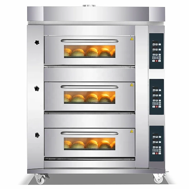 1/2/3 Decks Professional Bread Deck Oven Commercial Gas Bakery Cake Deck Oven Industrial Baking Oven