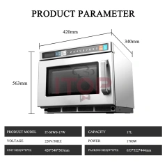 1700W 2100W Commercial Household Multi-functional Microwave Oven Large Capacity Electric Digital Timer Micro-wave Oven
