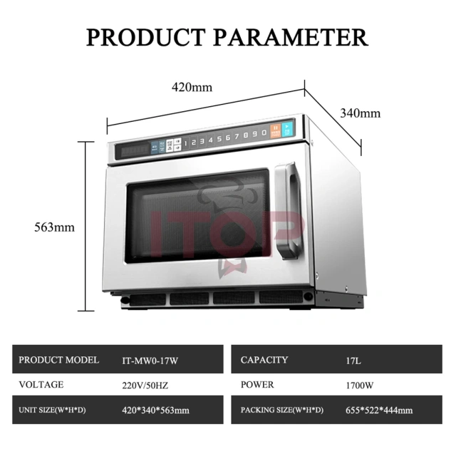 1700W 2100W Commercial Household Multi-functional Microwave Oven Large Capacity Electric Digital Timer Micro-wave Oven