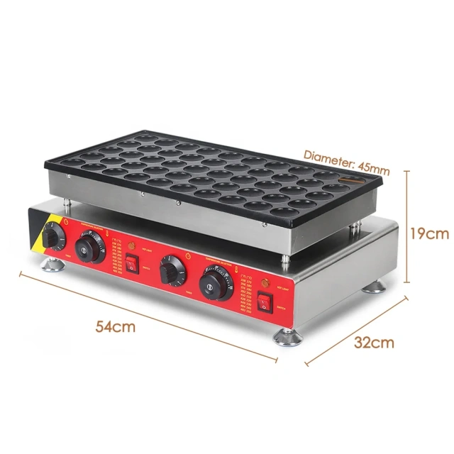 Commercial Dorayaki Waffle Making Machine Multifunctional Dutch Pancakes Maker 50 Holes Mini Pancake Maker