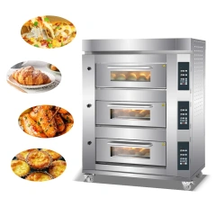 1/2/3 Decks Professional Bread Deck Oven Commercial Gas Bakery Cake Deck Oven Industrial Baking Oven
