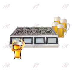 Stainless Steel Commercial Bottom Up Draft Beer Dispenser Machine Drinks Bottom Beer Pumping System Dispenser Four Taps Beer Keg