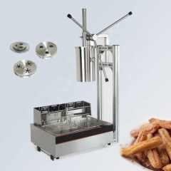 Wholesale 5l Manual Churrera Extruder Machine Hollow Churros Shaping Machine With Cutter Fryer 4 Pieces 3-nozzles-mold