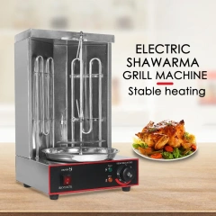 Electric Doner Kebab Shawarma Grill Machine Tacos Al Pastor Gyros Rotisserie Automatic Rotary Stainless Steel Kebab Doner