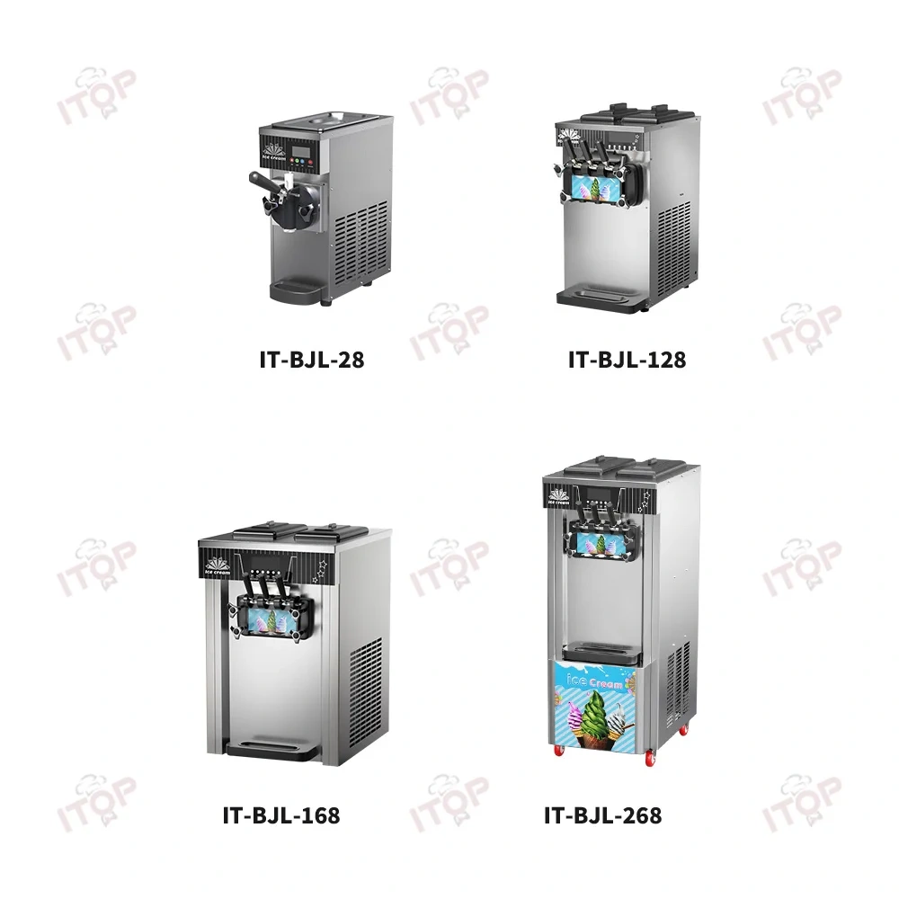 Automatic 3 Flavors Soft Icecream Making Commercial Ice Cream Machines For Business Milk Tea Shop Foodtruck Household