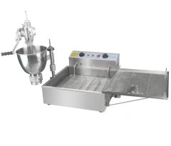 Full Automatic Donut Fryer Commercial Food Grade Stainless Steel Donut Making Machine Electric Doughtnut Maker