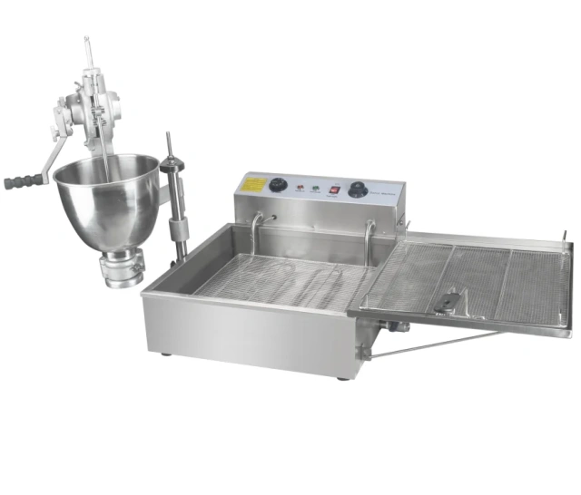 Full Automatic Donut Fryer Commercial Food Grade Stainless Steel Donut Making Machine Electric Doughtnut Maker