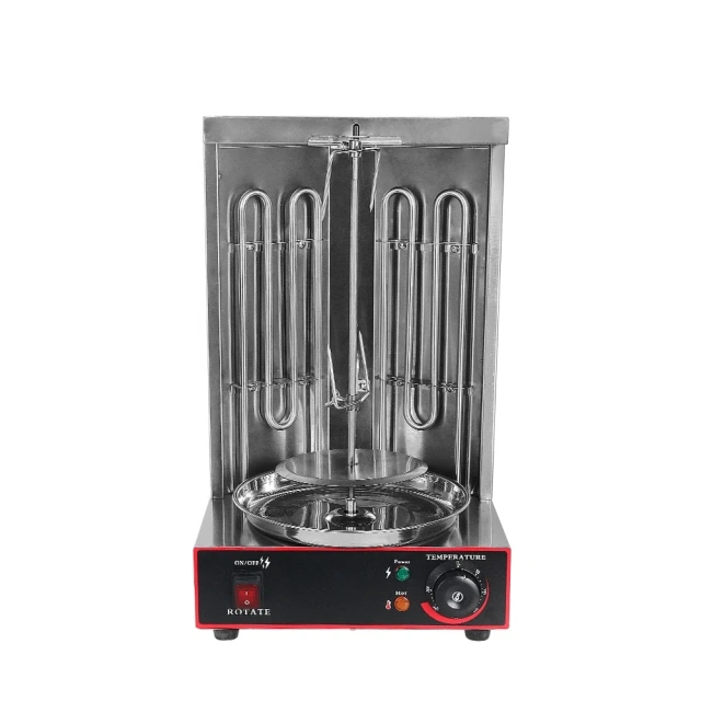 Electric Doner Kebab Shawarma Grill Machine Tacos Al Pastor Gyros Rotisserie Automatic Rotary Stainless Steel Kebab Doner