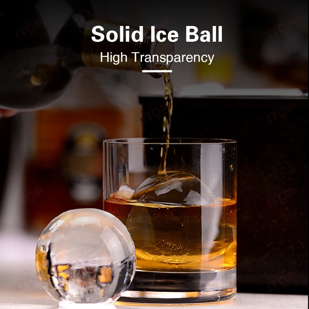 Sphere Ice Maker Fast Ice Making 5 Cm Large Ice Ball With Automatic Cleaning Function Suitable for Home and Bar