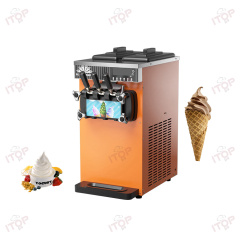 Automatic 3 Flavors Soft Icecream Making Commercial Ice Cream Machines For Business Milk Tea Shop Foodtruck Household