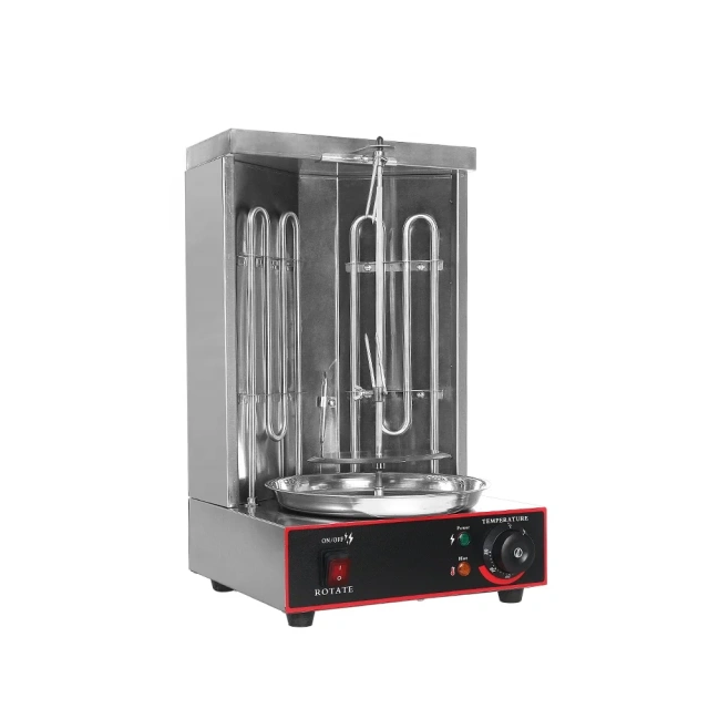 Electric Doner Kebab Shawarma Grill Machine Tacos Al Pastor Gyros Rotisserie Automatic Rotary Stainless Steel Kebab Doner