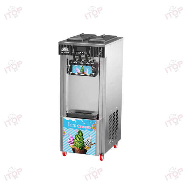 Automatic 3 Flavors Soft Icecream Making Commercial Ice Cream Machines For Business Milk Tea Shop Foodtruck Household