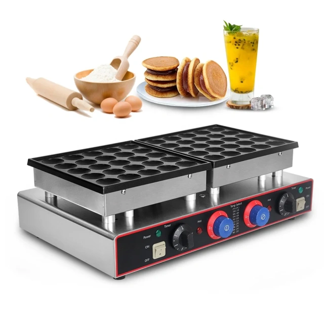 50 Holes Commercial Nonstick Poffertjes Griller Machine Mini Dutch Pancakes Poffertjes Machine Dorayaki Making Machine
