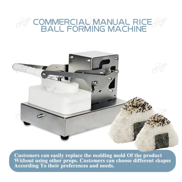 Japanese Rice Ball Forming Machine Onigiri Sushi Maker Forming Machine Rice Onigiri Making Machine