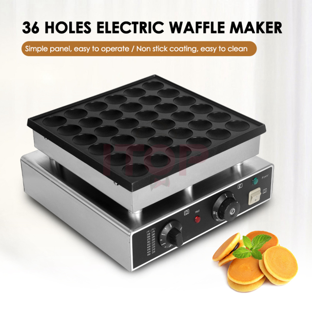 Manufacturer 36 Holes Mini Dutch Poffertjes Grill Pancake Maker Commercial Dorayaki Poffertjes Waffle Machine