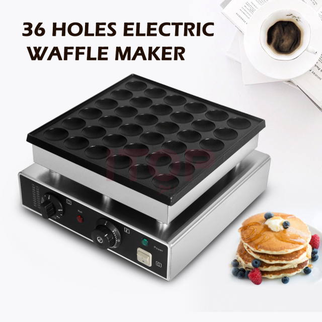 Manufacturer 36 Holes Mini Dutch Poffertjes Grill Pancake Maker Commercial Dorayaki Poffertjes Waffle Machine