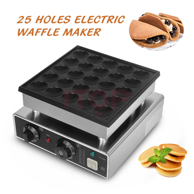 Stainless Steel 25/36/50/100 Holes Non Stick Coating Plate Dorayaki Mini Pancake Maker Snack Machine