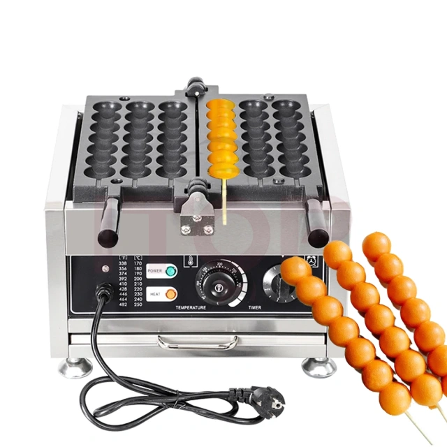 110V 220V Waffle Baking Equipment 7 Pieces Egg Waffle Ball In One Skewer Electric Waffle Stick Maker