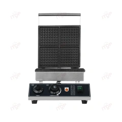 Non-stick 4-plate Electric Stainless Steel Breakfast Wafer Makers Commercial Egg Waffle Maker Machine