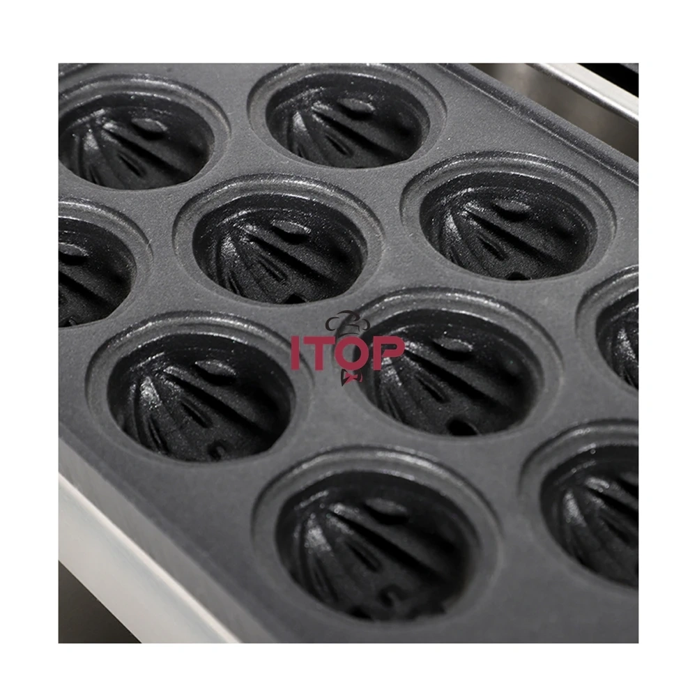 10 Pieces Walnut Cookie Wafer Maker Walnut Shaped Waffle Cake Manju Waffle Machine